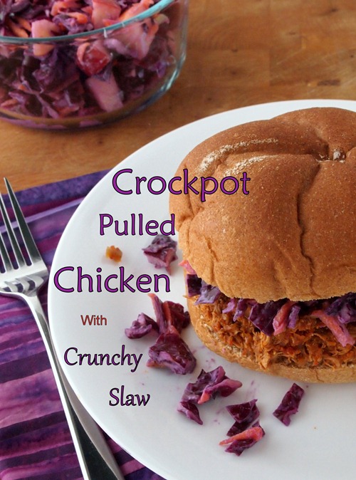 Crockpot Chicken with Crunchy Slaw