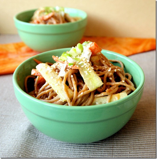 whole wheat peanut noodles